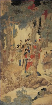  Emperor Oil Painting - Ren bonian emperor yao antique Chinese